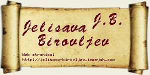 Jelisava Birovljev vizit kartica